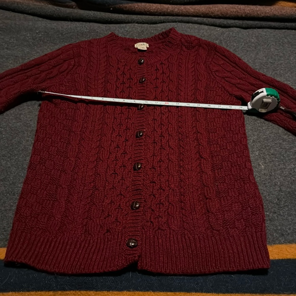 LL Bean Women’s Large Cable Knit Cardigan